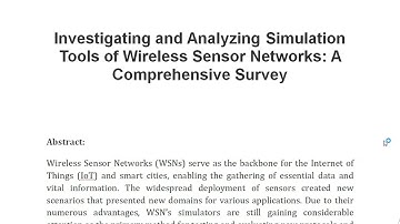 Investigating and Analyzing Simulation Tools of Wireless Sensor Networks A Comprehensive Survey