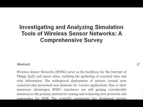 Investigating and Analyzing Simulation Tools of Wireless Sensor Networks A Comprehensive Survey