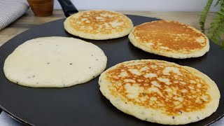 فطائر المقلاة بالعجينة السائله بدون عجن روعه للفطور| Add these 2 ingredients for an amazing pancakes