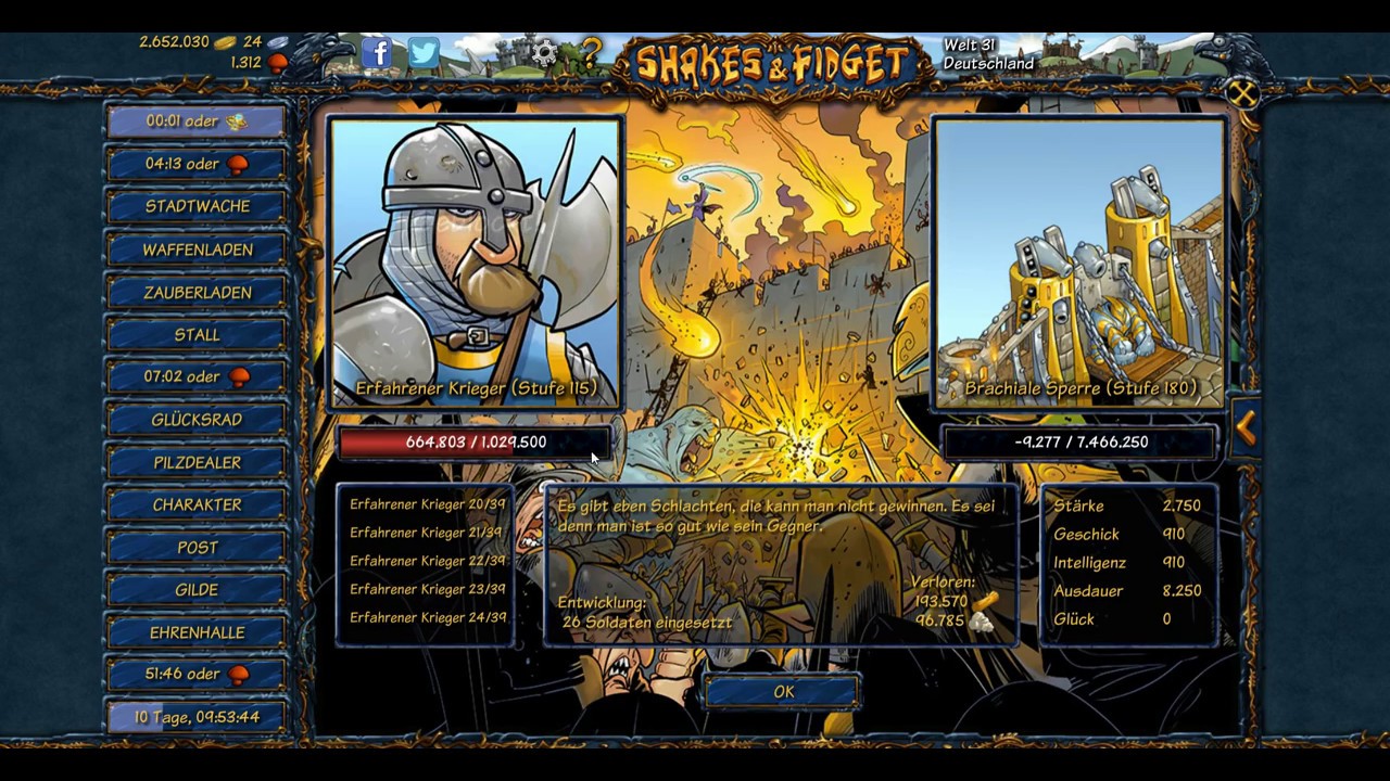 Shakes and Fidget Dämonenportal des Todes bester Kumpel