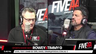 WATCH LIVE: Sports Show with Rowey & Timmy G