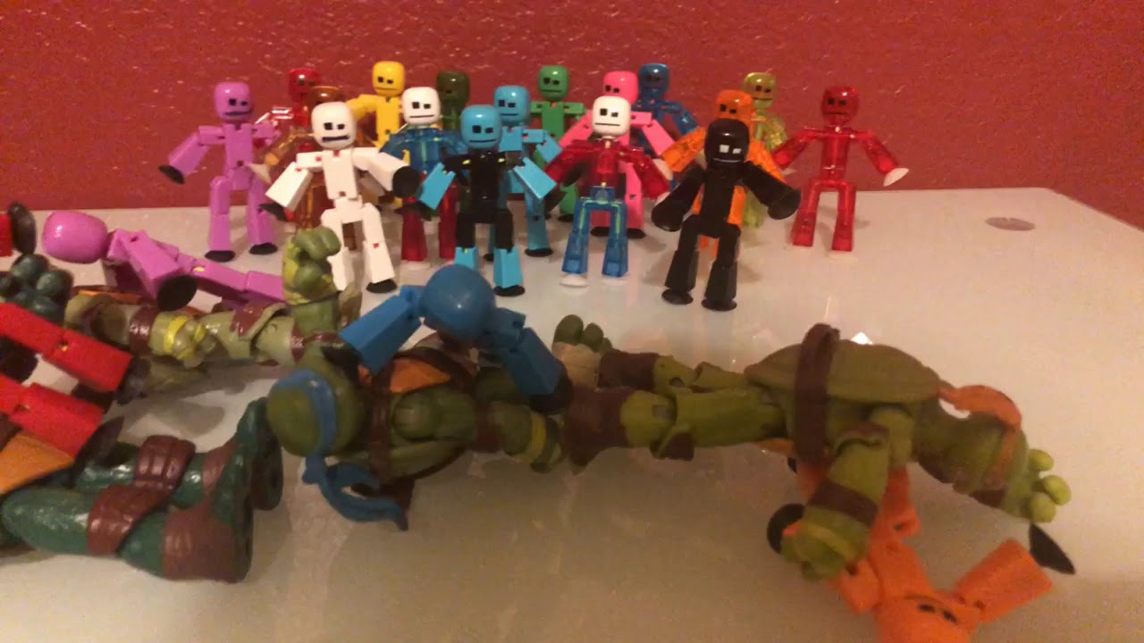 Tmnt vs Stikbots with no weapons