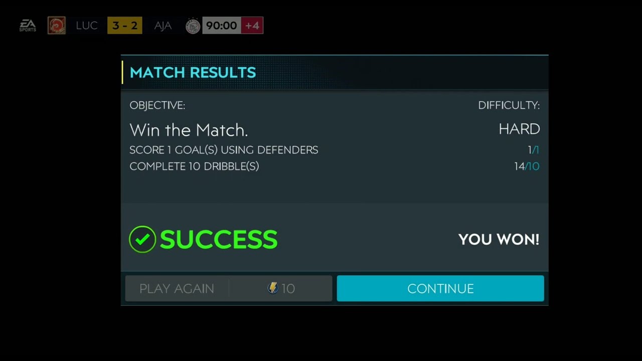 FIFA mobile TOTSSF community path completion against AJAX | How to clear the challenge easily?