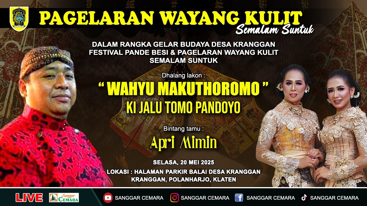 Live Wayang Kulit di Kranggan Polanharjo. Ki Jalu Tomo Pandoyo - Apri Mimin dkk. 