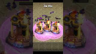 maxed infarno towers vs maxed 11 bat spells #coc #clashofclans #batspell #troops #fun #shorts #short