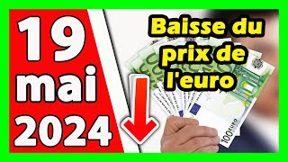 Prix d'euro en algerie marché noir aujourd'hui 19 Mai 2024 Taux de change Cours dollars devise