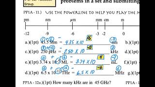 TST1A Practice Problems #11(a-g) and #12 (The Metric Game)