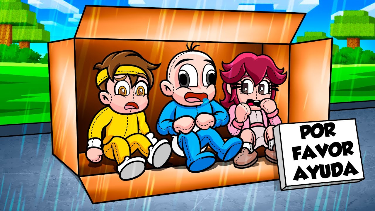 Nuestros PELUCHES no tienen HOGAR… 🧸💔 BEBÉ NOOB en Minecraft