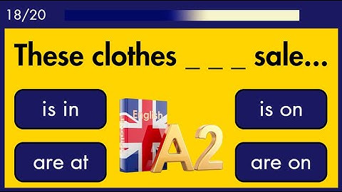 #️⃣９| English Grammar Quiz (A2) ☯ LEVEL Check ☯ 200+ Questions