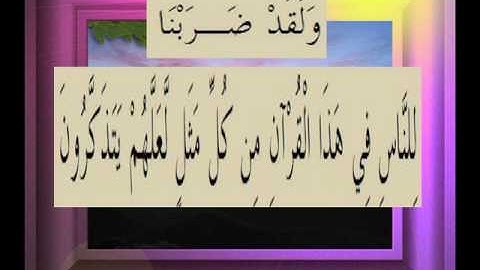 القرآن الكريم سورة الزمر الاية 27