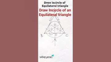 Draw Incircle of an Equilateral triangle. #shorts #maths #geometry @SHSIRCLASSES