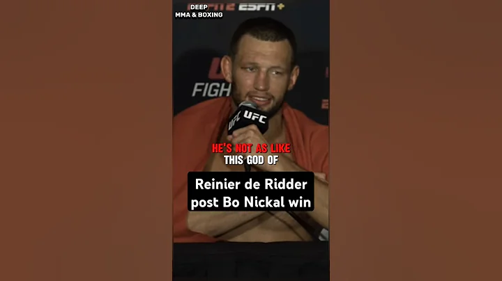 Reinier de Ridder on why he wasn't worried about Bo Nickals wrestling #ufc