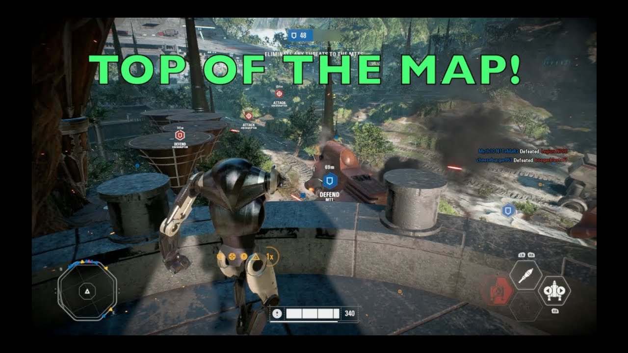 Secret top of the map! Kashyyyk Star Wars Battlefront 2 YouTube