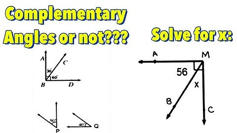 Introduction to Complementary Angles