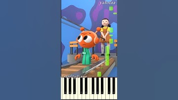 Brainrot vs Sprunki - Squid Game Challenge Piano Tutorial