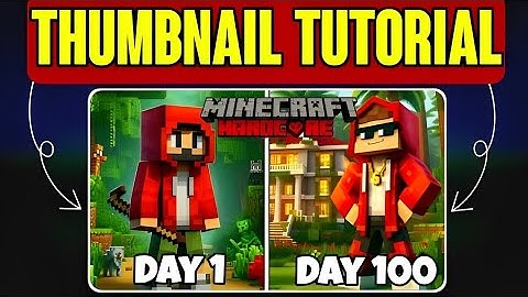 Minecraft 100 Days Video Thumbnail In Android! (TUTORIAL)