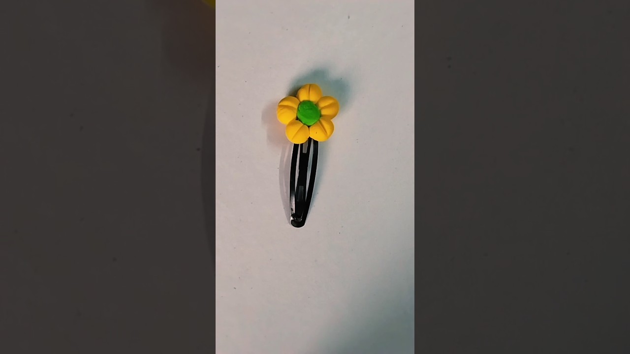 DIy Clay Flower clip 