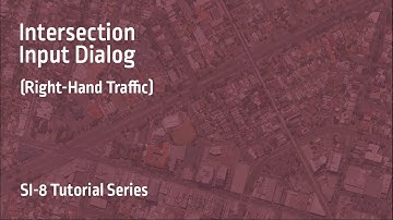 Intersection Input Dialog (Right-Hand Traffic) / SIDRA INTERSECTION 8