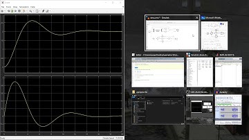 MATLAB Simulink, simulación de diagrama a bloques y matriz de transferencia de sistema mecánico
