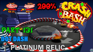 Crash Bash - 200% Walkthrough - Part 131: Dot Dash (Platinum Relic Challenge) - 1080p 60 fps