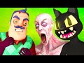 Cartoon Cat vs Hello Neighbor 2: SCP 096 (Bob Animation Shy Guy Creepypasta Horror 3D