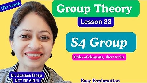 S4 group || Order of elements || Permutation Group|| Symmetric group