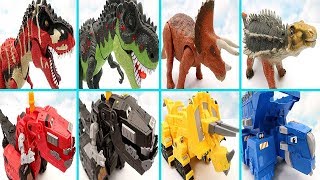 Real Dinosaur Transforming Dino Robot! Jurassic World Dinosaurs Toys 공룡 로보트 변신