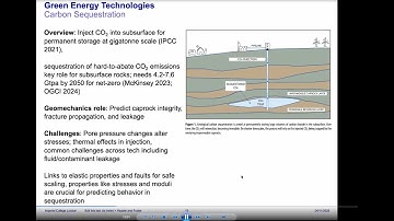 SPWLA ASET SIG - The Role of Subsurface Geomechanics in the Green Energy Transition by Paluszny