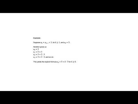 5.6 Solving Recurrence Relations by Iteration