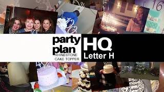 Letter h rhinestone cake topper -