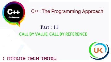 C++ : CALL BY VALUE, CALL BY REFERENCE | TAMIL | PART 11 | C++ THE PROGRAMMING APPROACH