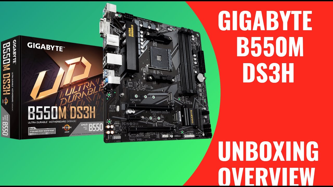 GIGABYTE B550M DS3H 🎯 Motherboard Unboxing and Overview 