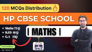 HP CBSE Maths Teacher Exam 2026: नया  Pattern समझो  📐 | 120 Questions की  Subject wise Distribution
