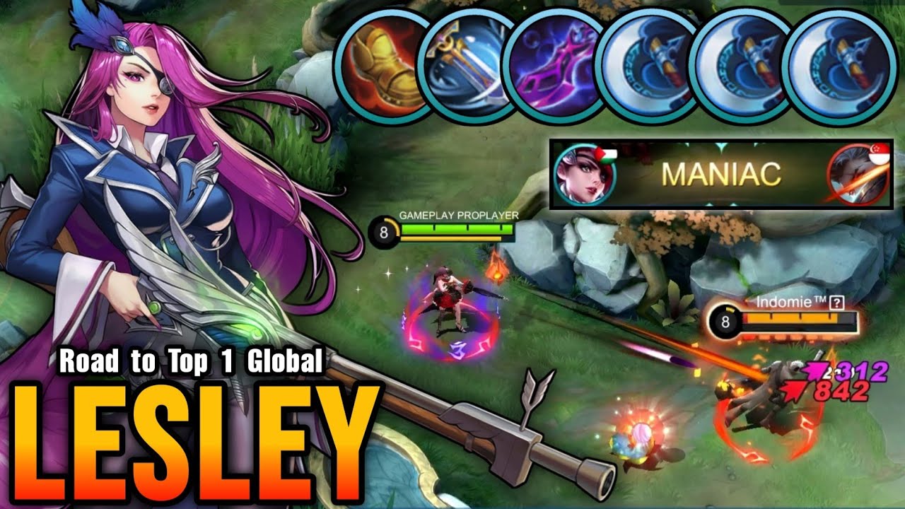 Auto MANIAC!! (TRY THIS) Lesley + 3x Berserker's = Deadly Shot - Road to Top 1 Global Lesley ~ MLBB