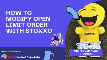 How To Modify Open Limit Order With Algobaba Stoxxo (Hindi)