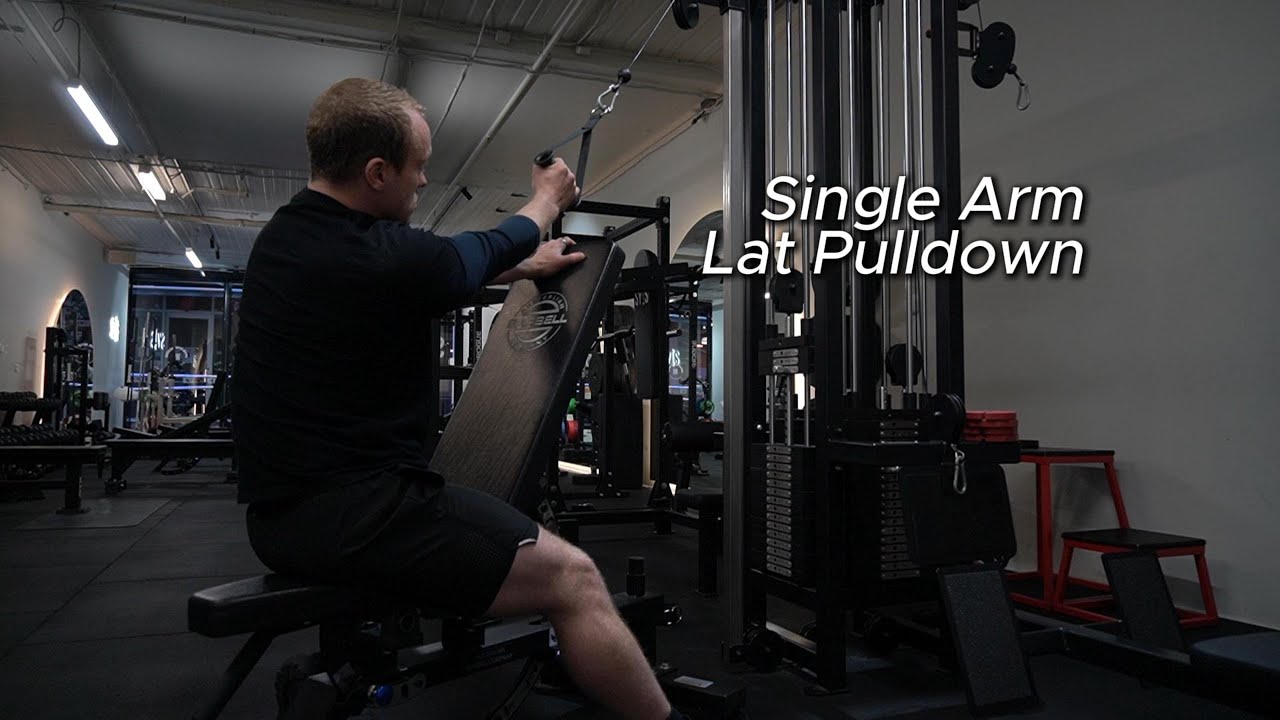 Bench Supported Single Arm Lat Pulldown - YouTube