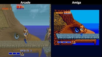 Golden Axe Arcade vs Amiga comparison.
