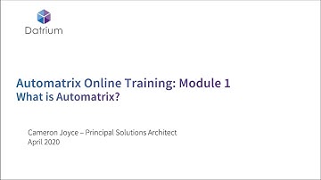 Datrium Automatrix Online Training Module 1: What is Automatrix?