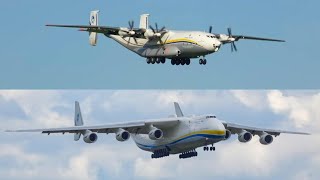 (4K) Antonov An-22 Vs. An-225 | Largest turboprop aircraft Vs. largest aircraft in general