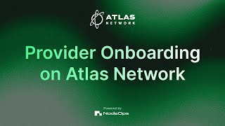 Provider Onboarding process on Atlas Network
