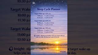 Sleep Cycle Planner