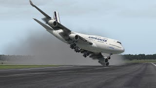 Boeing 747 Suddenly Crashed After Smooth Landing | Xplane11