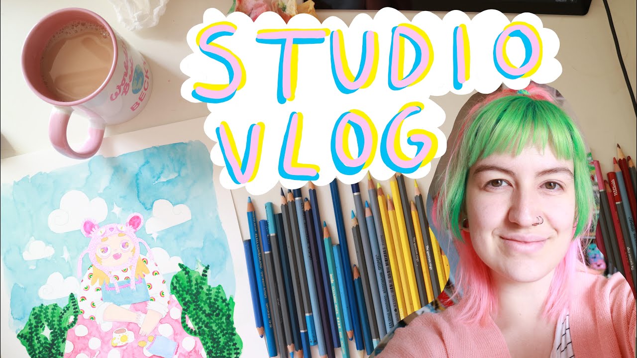 Painting and Pencils ~ Studio Vlog - YouTube