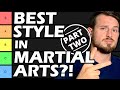 RANKING Martial Art Styles PART 2! Fighting Style Tier List