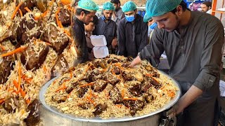 PAKISTAN’s Biggest Pulao Factory | Malang Jan Bannu Beef Pulao,1500 KG Meat In One Day