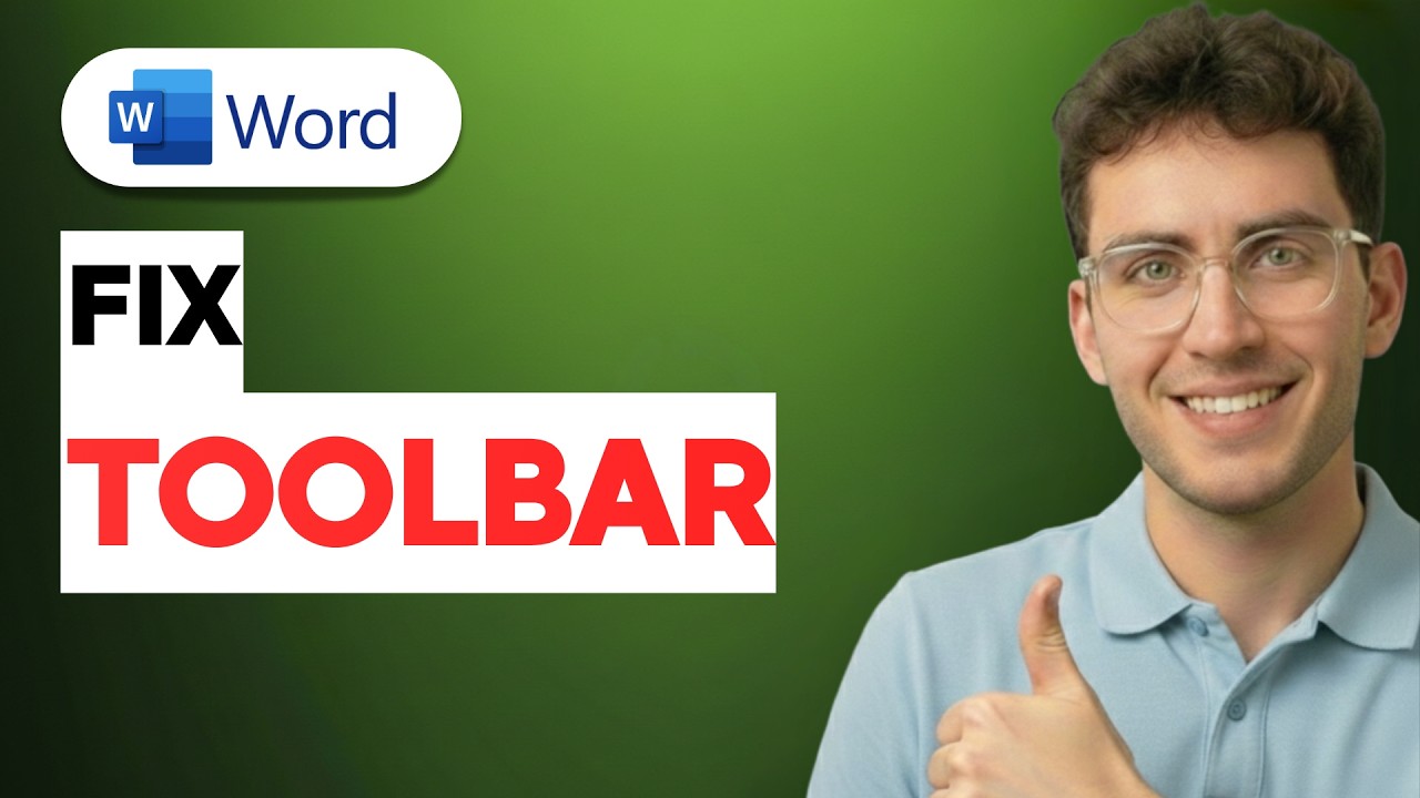 How to Fix Toolbar in MS Word [2026 Full Guide] - YouTube