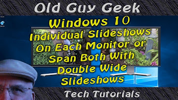 Windows 10 - How to Setup Individual or Multi Monitor Slideshows. No extra software required.