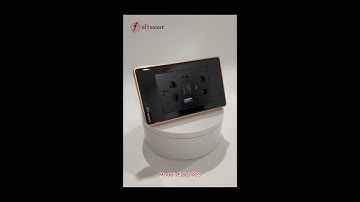 Ổ cắm điện mặt kính + USB + Type C, viền hợp kim nhôm, Model: EOL2703