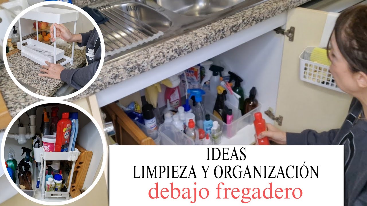 COMO organizar debajo del FREGADERO✅️limpieza y organización