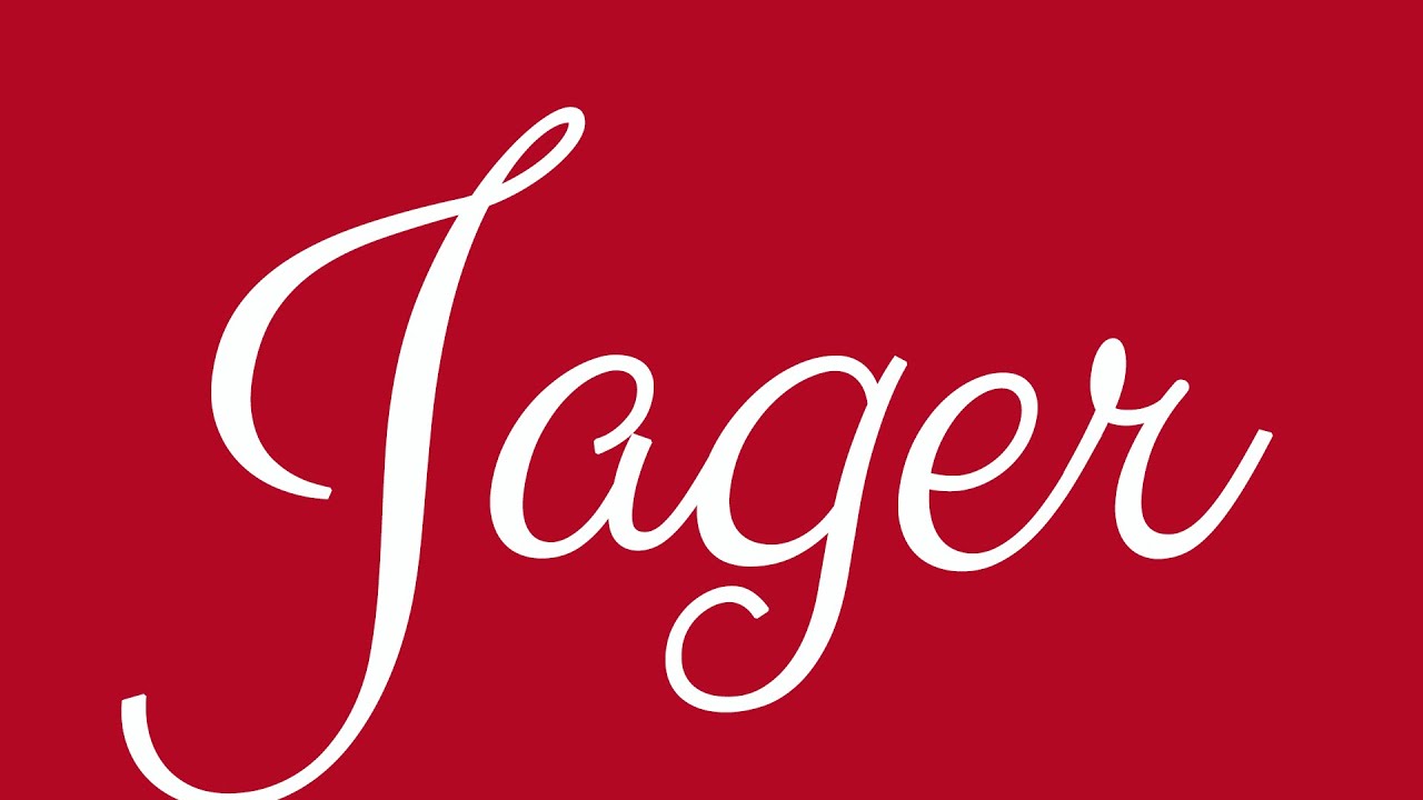 Learn how to Write the Name Jager Signature Style in Cursive Writing ...